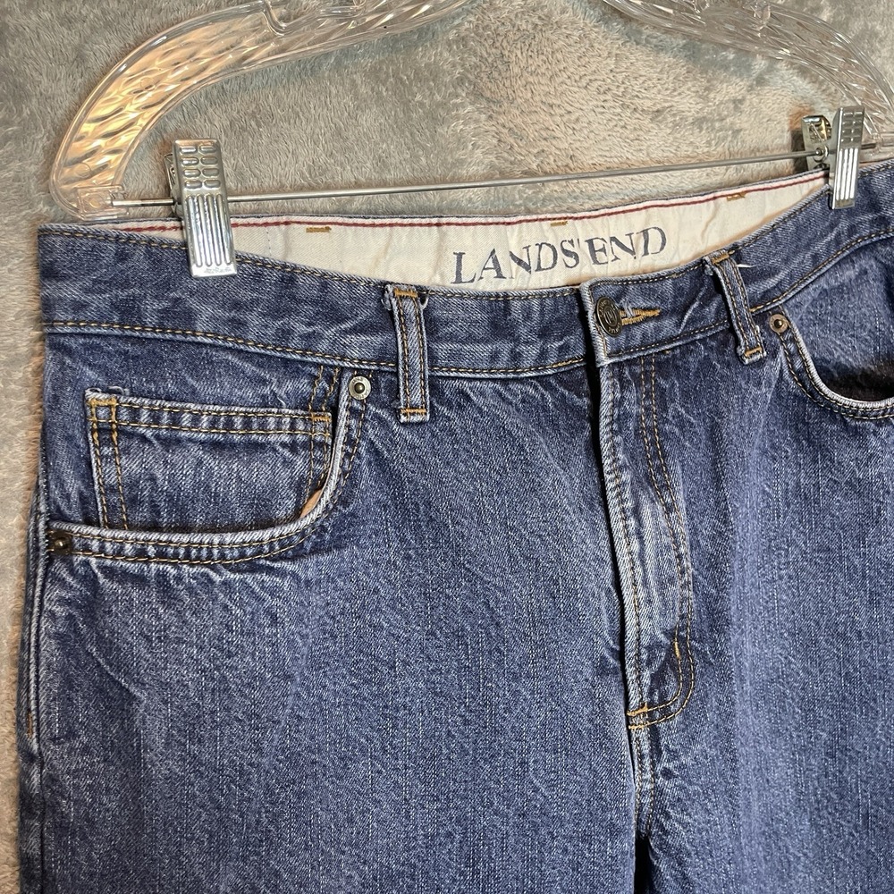Lands End Men Flannel Lined Relaxed Taper Jean 33x28* Workwear Gorpcore Outdoors - Picture 3 of 10